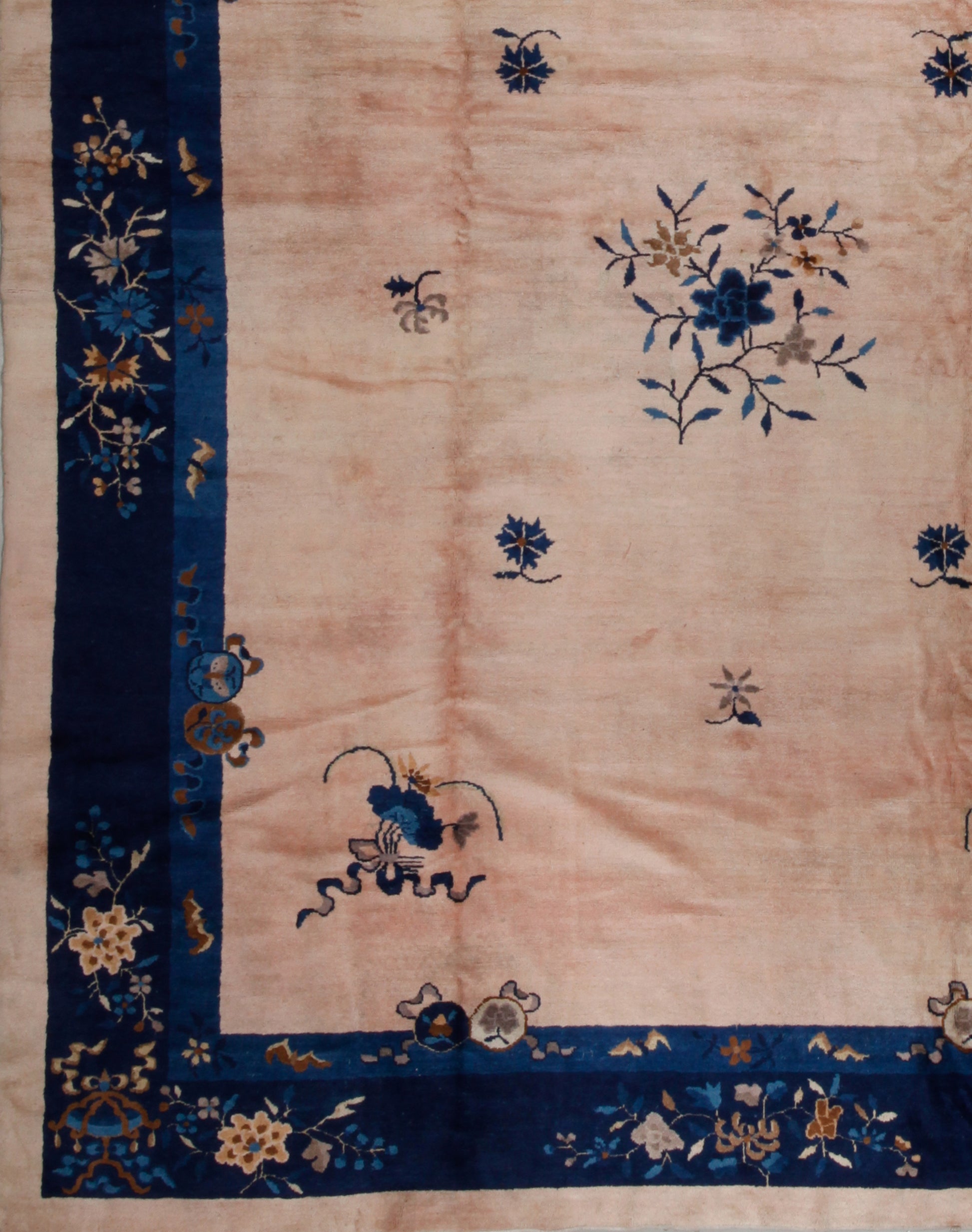 The bottom left corner is a close up of the blue flower in a different angle.