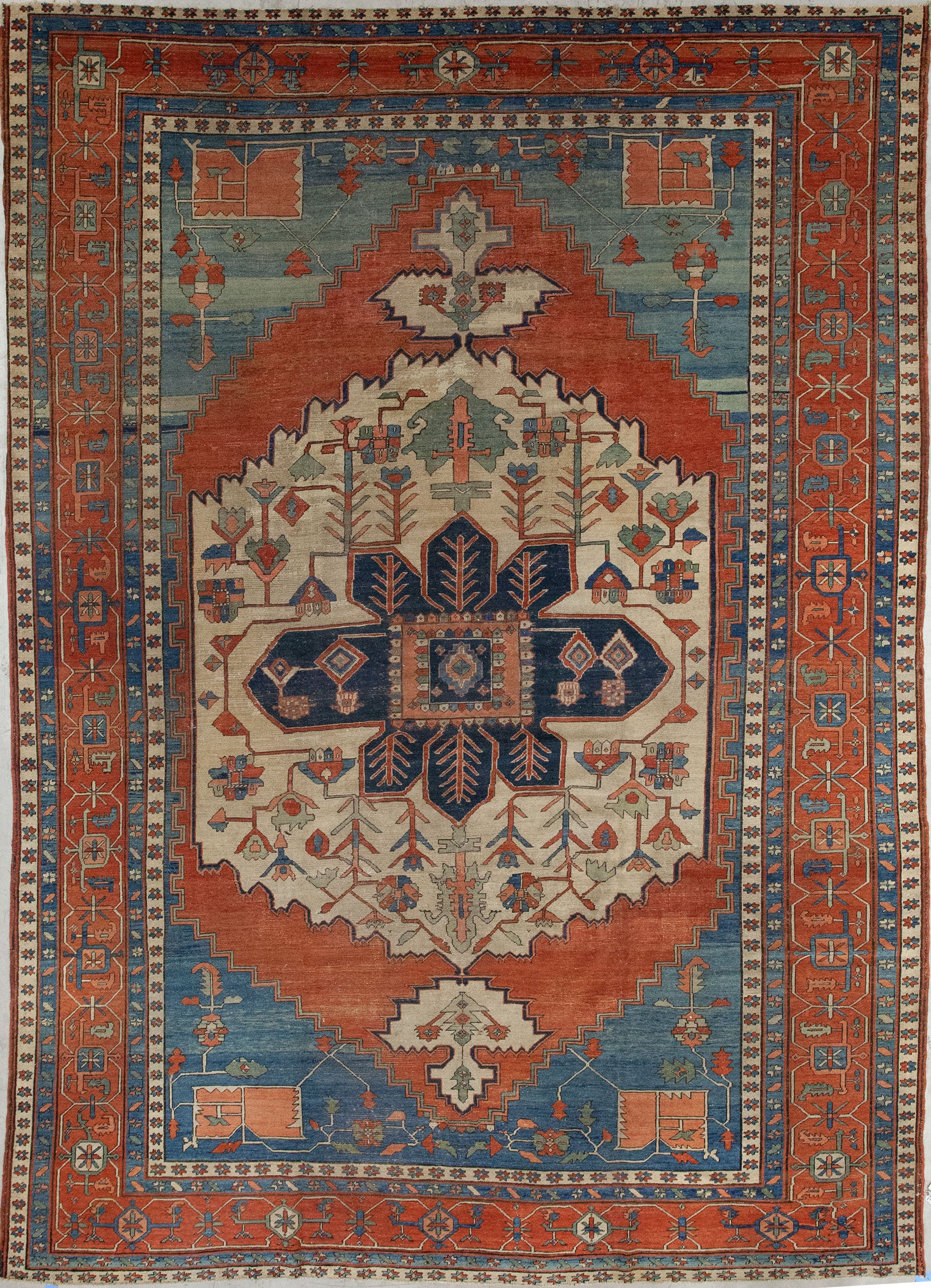 Ancient rug knitted with a magical story.