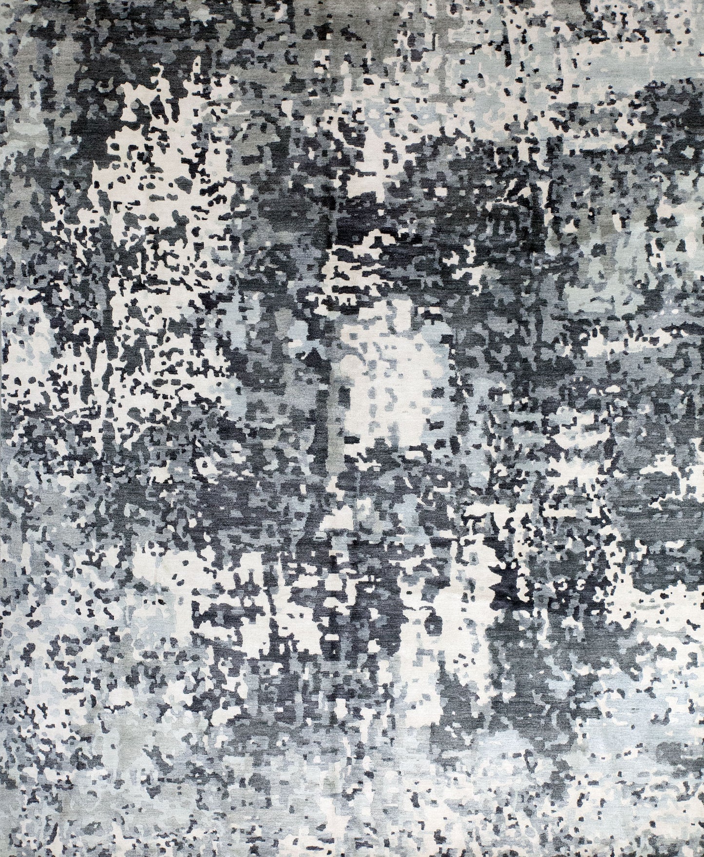 Modern rug was knitted with the pointillism art's inspiration.