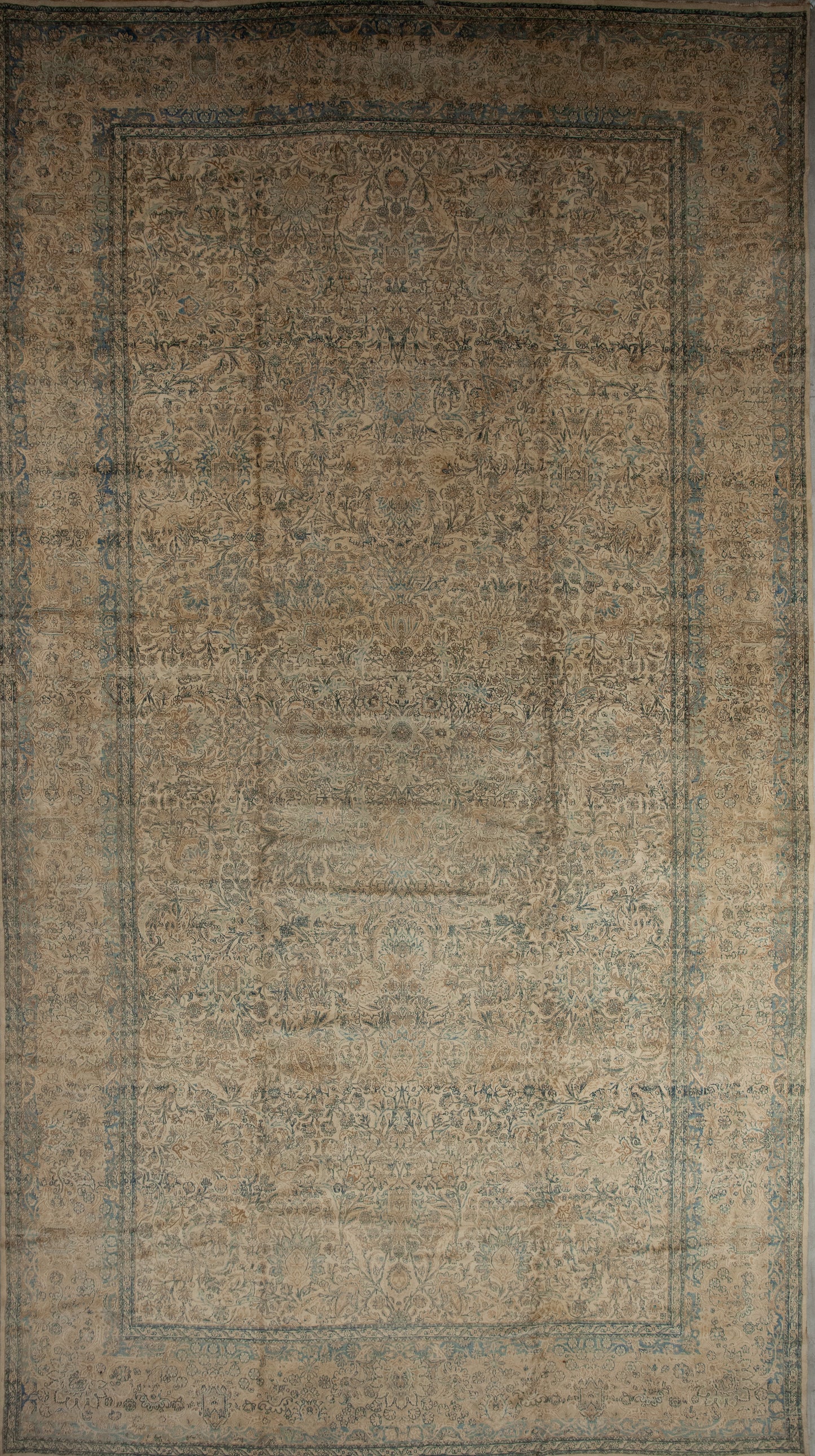 Antique rug full of small details, perfection, and calmness.