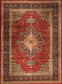 This classic rug comes directly from the Monarch collection and it's one of a kind. It was woven within the intensity of red, burgundy tones, and yellow. This first-class carpet has a bright red background and a large mandala on top.