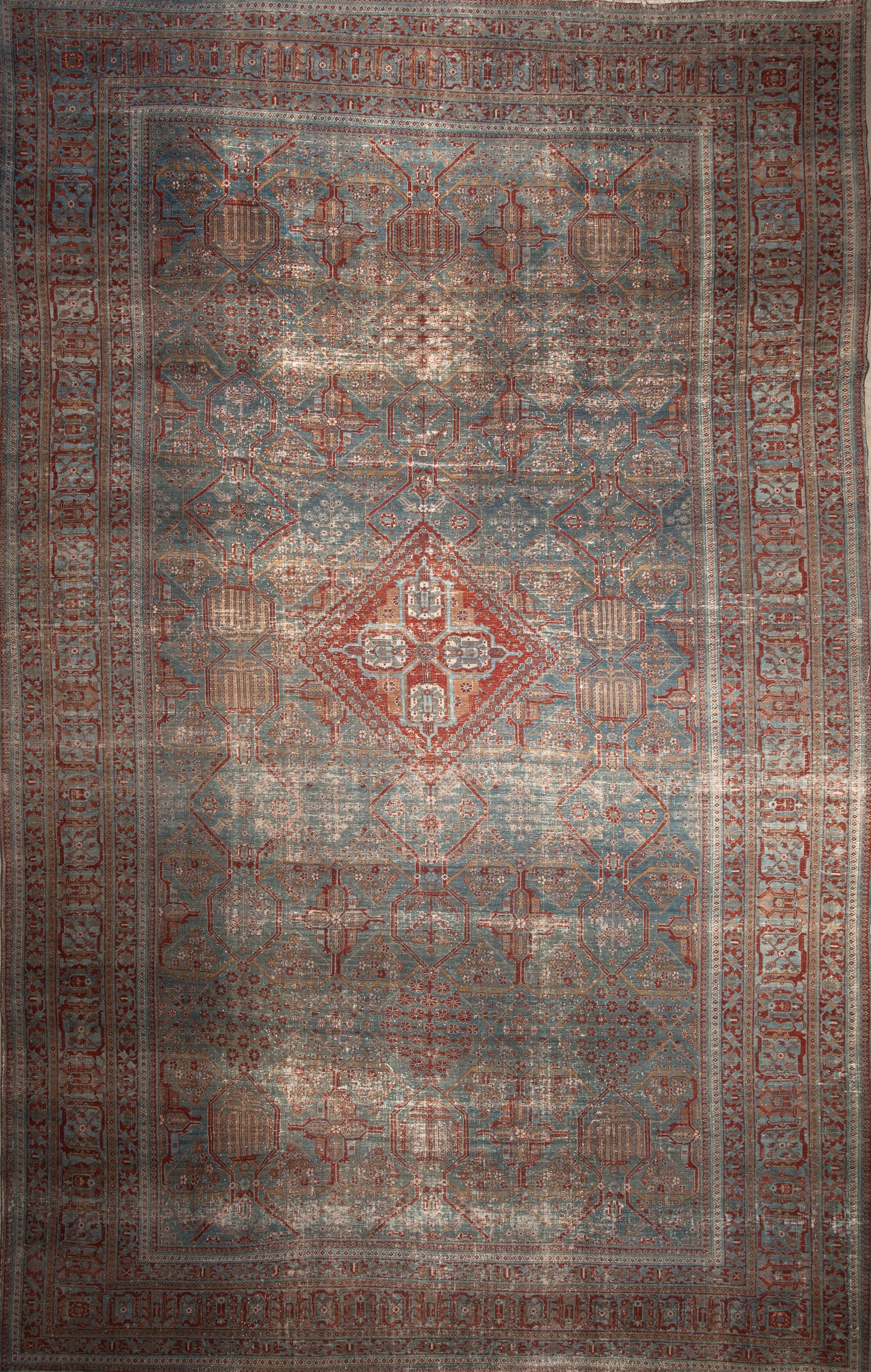 This antique rug is mystical, it holds wellness within its pattern. 