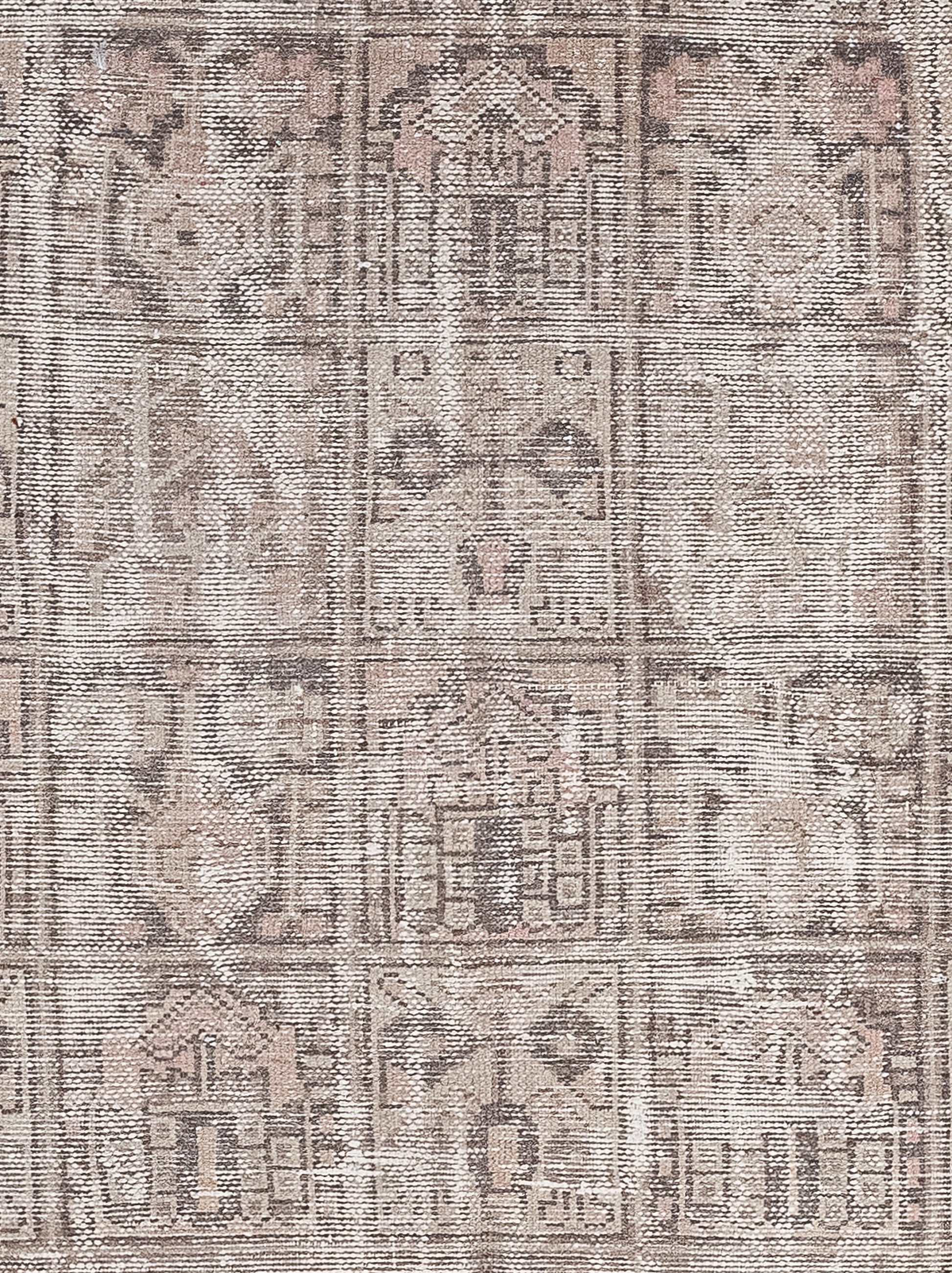 The central design is a 5 x 8 grid with 40 squares alternately illustrating tribal houses, cotton plants, and symbols.