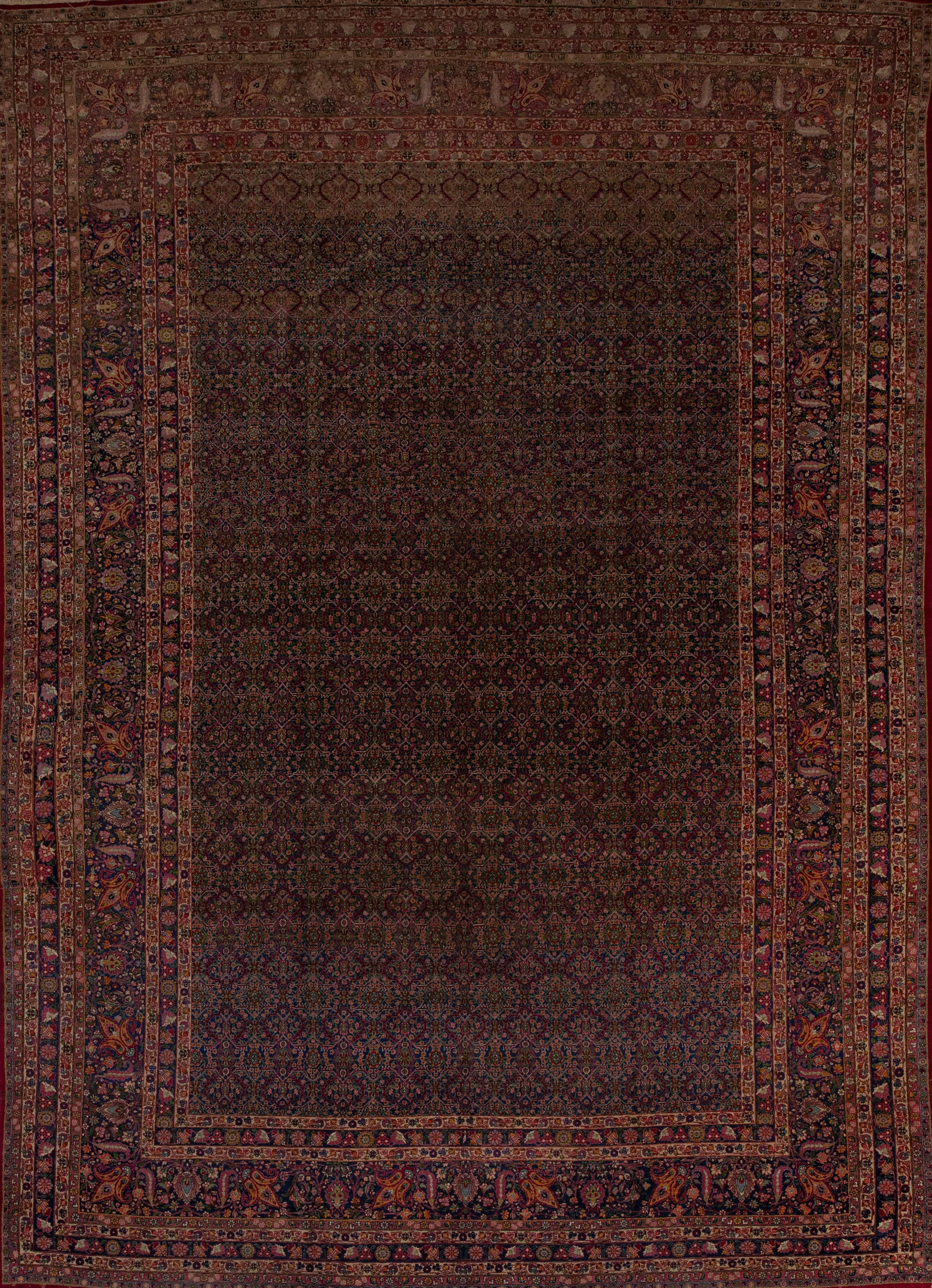 This ancient brown rug comes with a very detailed pattern which will amaze you. The amount of details displayed on this rug projects the hard work coming from artisans' hands.