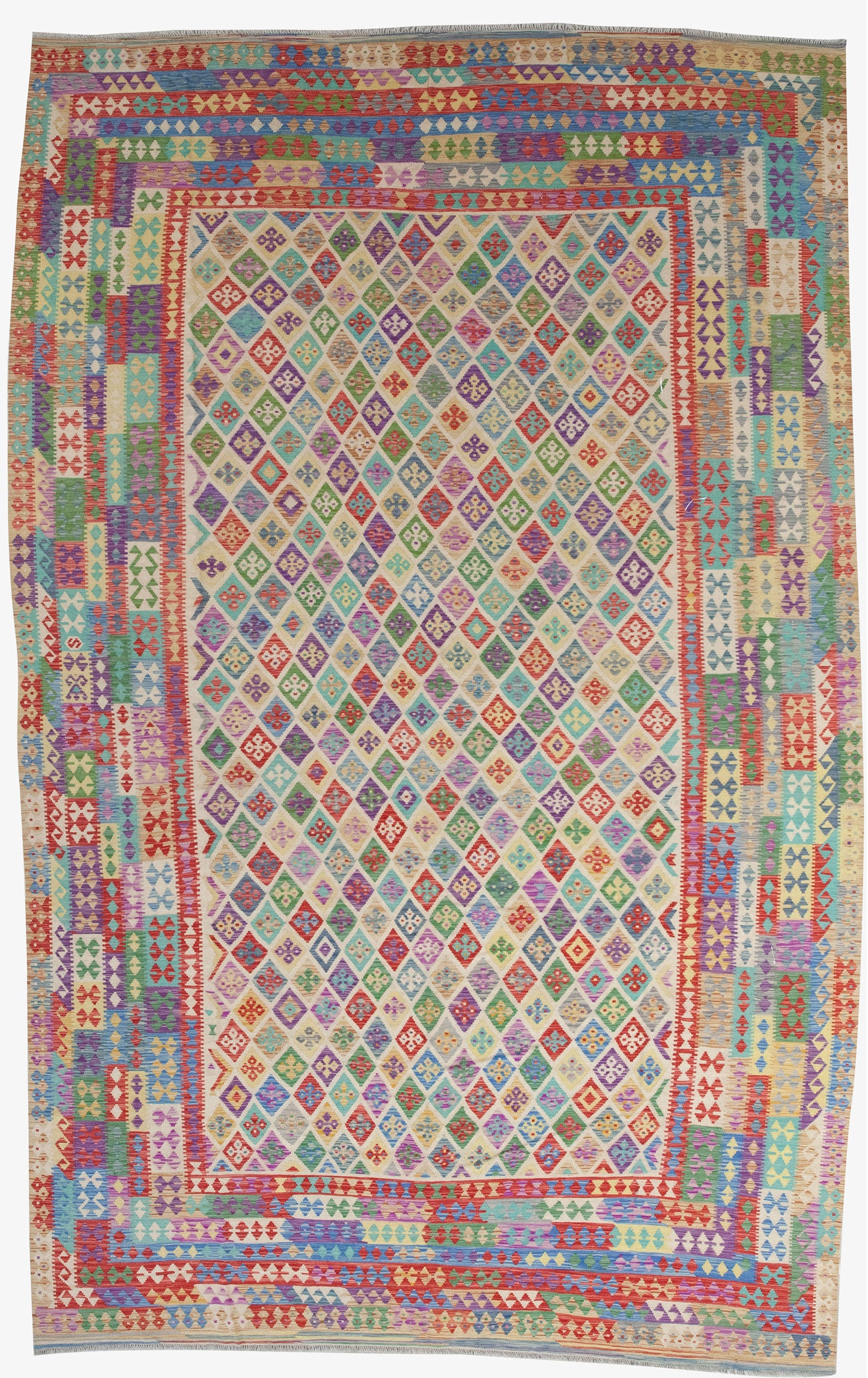 Colorful rug comes with and amazing bright design.