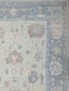 Moreover, the blue borders display small flowers with diagonal shapes separating them, while the gray frame shows big flame shapes and small ones. 