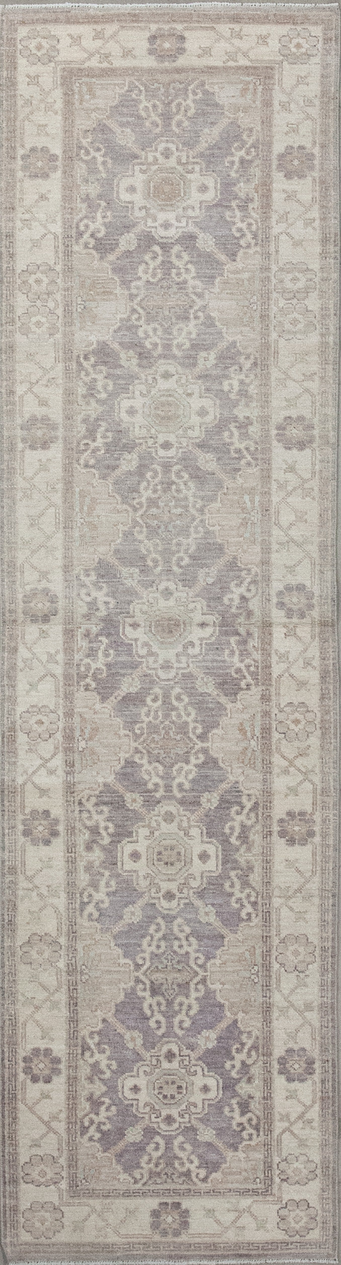 Traditional carpet comes with a conservative color scheme which has brown, beige, and gray. 