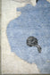 On the bottom left corner, there is an abstract blue daisy. 