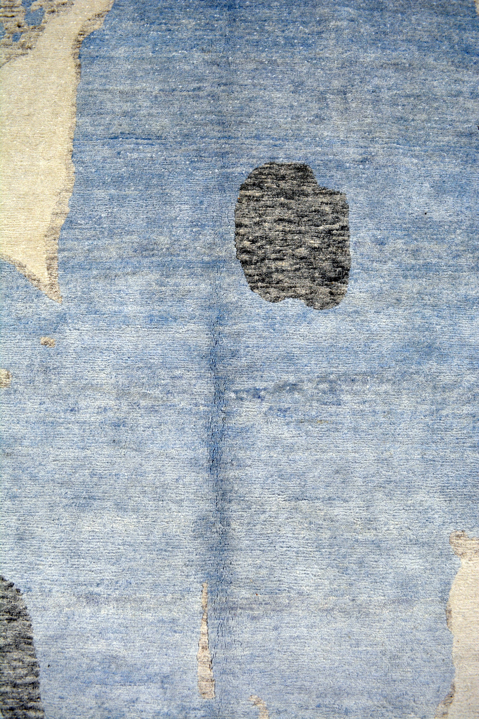 The center's close-up renders two blue daises together.